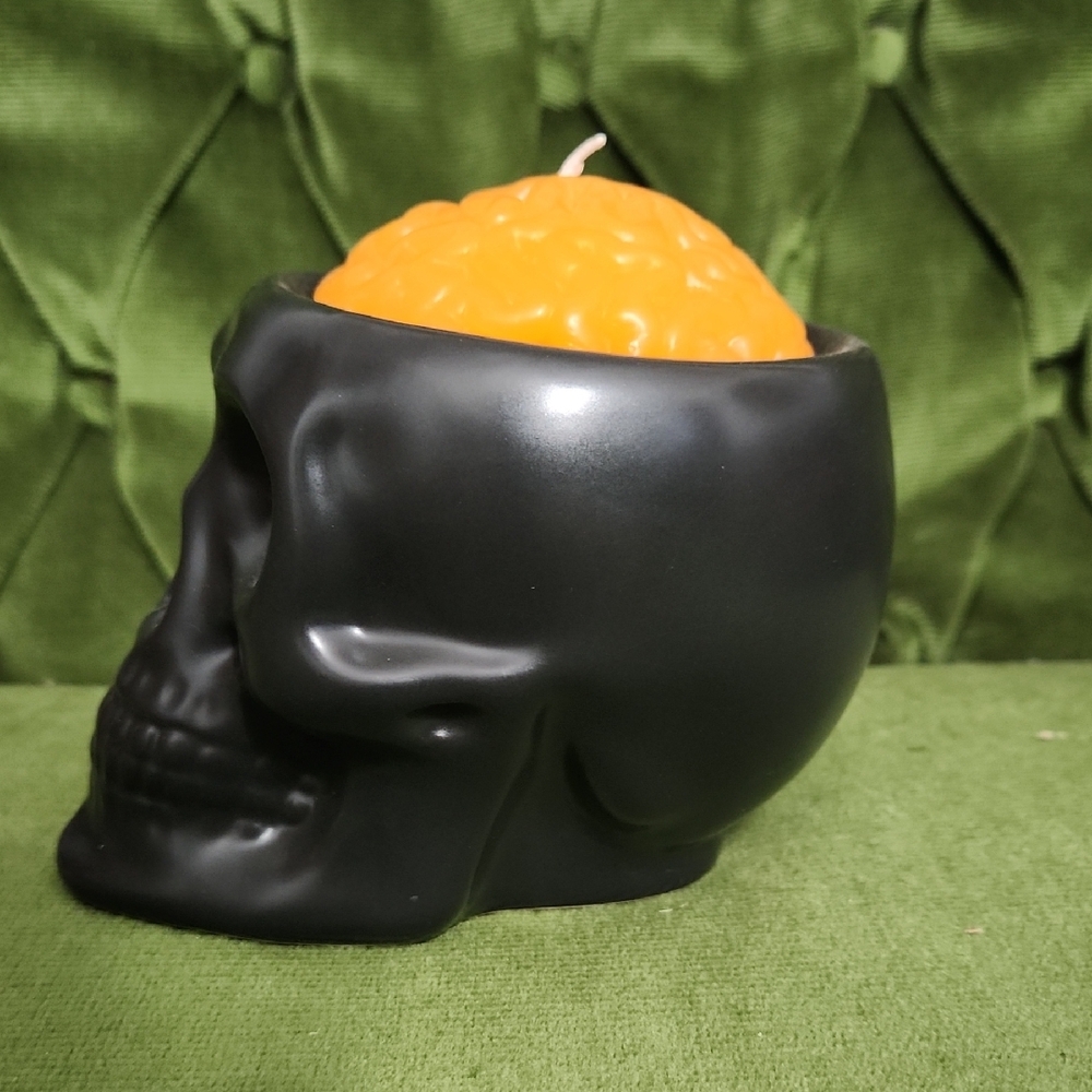 Orange Skull Candle - Picture 2 of 5